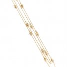 Clear Necklace Long Necklace Crystal Stone Fireball Beads 52 Inch Long 113114-99102GDCLR