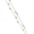 Clear Necklace Long Necklace Crystal Stone Fireball Beads 52 Inch Long 113114-99102RDCLR
