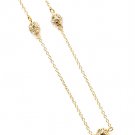 Clear Necklace Crystal Stone Fireball Beads 18 Inch Long 113114-9998GDCRA