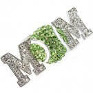 Green Ring Adjustable Stretch Crystal Studs Mom Tennis Ball Sports Texture Sports 2 113118-1378RDGRN