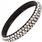 Clear Bracelet Bangle Metal Casting Crystal Studs Texture 11 Mm Width 11312-997411BNCLR