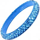 Blue Bracelet Bangle Metal Casting Crystal Studs Texture 11 Mm Width 11312-997411BUA