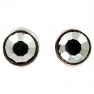 Black Earring Post Earring Glass Stone Faceted Lucite 8 Mm Drop 11315-1087BNBLK