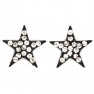 Clear Earring Post Earring Star Crystal Studs Pave Set 13 Mm Drop 11315-2003BKCLR