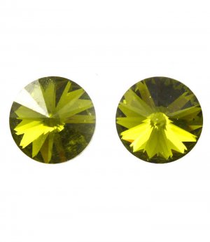 Green Earring Post Earring Crystal Stone Faceted 8 Mm Drop 11315-2119RDGNA