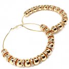 Clear Earring Hoop Pin Catch Celebrity Inspired Faux PearlBead Crystal Studs Metal C 11315-2170GDCLR