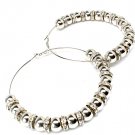Clear Earring Hoop Pin Catch Celebrity Inspired Faux PearlBead Crystal Studs Metal C 11315-2170RDCLR