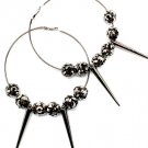 Black Earring Pin Catch Hoop Fireball Horn Spike 17 Mm Fireball 2 Inch Spike 3 1 2 I 11315-2172BNBKA