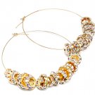 Aurore Boreale Earring Fish Hook Hoop Celebrity InspiredBeads 17 Mm Bead 3 1 2 Inch  11315-2173GDABO