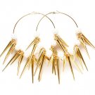Aurore Boreale Earring Pin Catch Hoop Celebrity Inspired Fireball Spikes Horns Vario 11315-2181GDABO