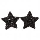 Black Earring Post Earring Crystal Studs Star 19 Mm Drop 11315-99119RDBLK