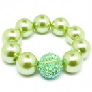 Green Bracelet Stretch Fireball 1 Inch Tall 11622-1121GRN