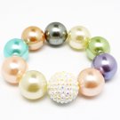 Multi Colored Bracelet Stretch Fireball 1 Inch Tall 11622-1121MLT