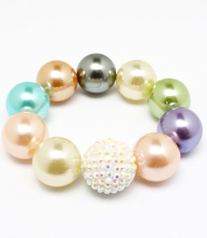 Multi Colored Bracelet Stretch Fireball 1 Inch Tall 11622-1121MLT