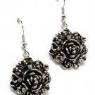 Clear Earring Fish Hook Crystal Studs Flower 1 Inch Drop 11635-1022SOCLR