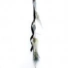 Black & White Hair Accessories Hair Pin Oversized Feather Cord Braided 18 Inch Drop 11638-0047RDBKW