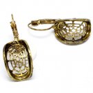 Gold Colored Earring Pin Catch Metal Casting 3 4 Inch Drop / 12125-50038AGGOD