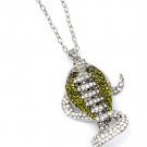 Green Necklace Charm Metal Casting Crystal Studs Crystal Stone Cobra 2 1 4 Inch Ta 12141429-048RDGRN