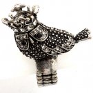Clear Ring Adjustable Stretch Crystal Studs Bird Crown 1 1 2 Inch Tall / 12141833-014SOCLR