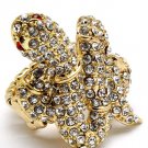 Clear Ring Adjustable Stretch Crystal Studs Snake 2 Inch Tall 12141836-059GDCLR