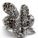 Black Ring Adjustable Stretch Crystal Studs Snake 2 Inch Tall 12141836-059RDBLK