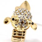 Clear Ring Adjustable Stretch Metal Casting Crystal Studs Goldfish 1 1 4 Inch Widt 12141836-786GDCLR