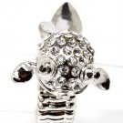 Clear Ring Adjustable Stretch Metal Casting Crystal Studs Goldfish 1 1 4 Inch Widt 12141836-786RDCLR