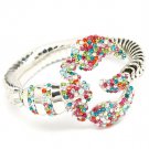 Multi Colored Bracelet Bangle Hinge Scorpion Crystal Studs Metal Casting Nickel And  139227-022RDMLT