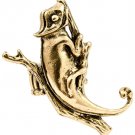 Gold Colored Ring Adjustable Stretch Metal Casting Lizard Texture 2 Inch Tall 1391827-116BOGOD