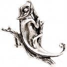 Silver Colored Ring Adjustable Stretch Metal Casting Lizard Texture 2 Inch Tall 1391827-116SOSIV