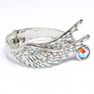 Aurore Boreale Bracelet Hinge Metal Casting Crystal Studs Crystal Stone Wing 1 2 Inc 139227-013RDABO