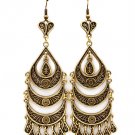 Gold Colored Earring Fish Hook Metal Casting Cresent Tear Drop Metal Casting Fringe  139527-082BOGOD