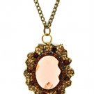 Brown Necklace Pendant Glass Stone Crystal Studs Faceted Texture 2 Inch Pendant 20 171314-12970BOBRO