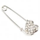 Clear Pendant And Brooch Pin Crystal Studs Haert 1 1 2 Inch Width 171316-30641RDCLR