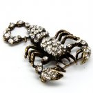 Clear Pendant And Brooch Crystal Studs Scorpion Texture 2 Inch Tall 171316-30645BOCLR
