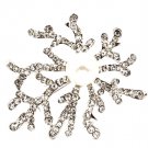 Clear Pendant And Brooch Metal Casting Pearl Crystal Studs 2 1 2 Inch Width 171316-30678RDCLR