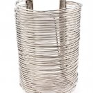 Silver Colored Bracelet Cuff Metal Casting 2 1 2 Inch Width 32229-21487RDSIV