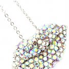 Aurore Boreale Necklace Pendant Crystal Studs Lips Pave Set 19 Mm Pendant 18 Inch L 113114-1189RDABO