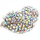 Aurore Boreale Ring Adjustable Stretch Crystal Studs Lips Pave Set 1 1 4 Inch Width 113118-1189RDABO