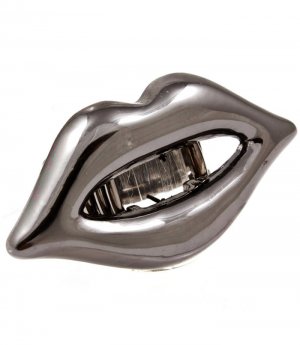Black Ring Adjustable Stretch Lips 2 Inch Width 1 Inch Tall 113118-1236BNBLK