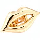 Gold Colored Ring Adjustable Stretch Lips 2 Inch Width 1 Inch Tall 113118-1236GDGOD