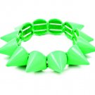 Green Bracelet Stretch Cone Shape 19 Mm Width 11312-1391GRN
