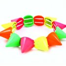 Multi Colored Bracelet Stretch Cone Shape 19 Mm Width 11312-1391MLT