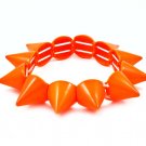Orange Bracelet Stretch Cone Shape 19 Mm Width 11312-1391ORG