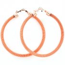 Brown Earring Pin Catch Hoop Mesh Chain 2 Inch Drop 11315-1471COBRO