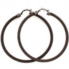 Black Earring Pin Catch Hoop Mesh Chain 2 3 4 Inch Drop 11315-1472BNBLK