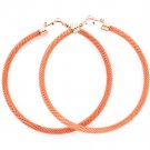 Brown Earring Pin Catch Hoop Mesh Chain 2 3 4 Inch Drop 11315-1472COBRO
