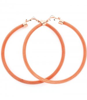 Brown Earring Pin Catch Hoop Mesh Chain 2 3 4 Inch Drop 11315-1472COBRO