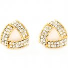 Clear Earring Post Earring Crystal Studs Pave Set 19 Mm Drop 11315-2314GDCLR