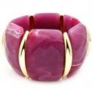 Purple Bracelet Stretch Acrylic Faceted 1 3 4 Inch Width 11632-1068GDPUR